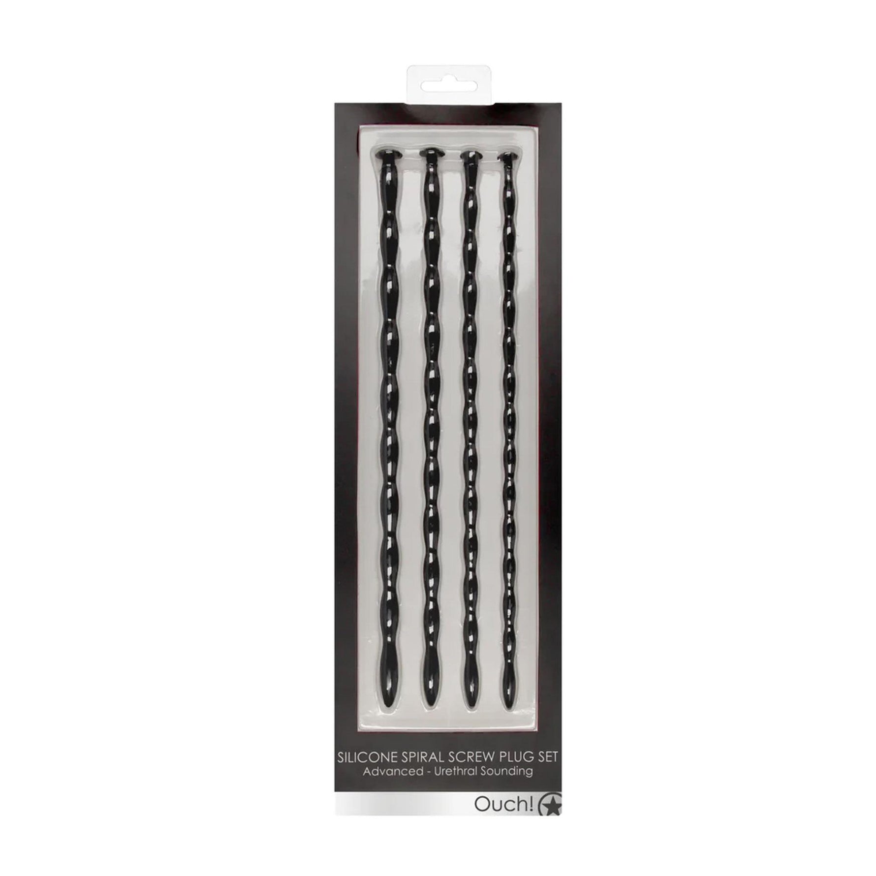 Set de 4 sonde uretrale spiralate din silicon Ouch! 30 cm