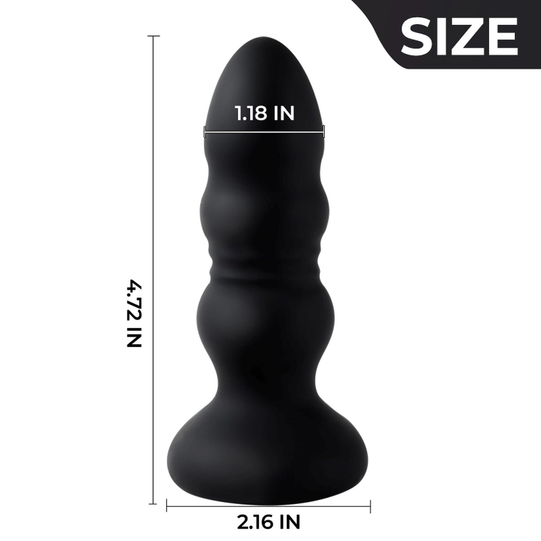 Dop anal vibrant drăguț din seria B, silicon, impermeabil, cu iluminare