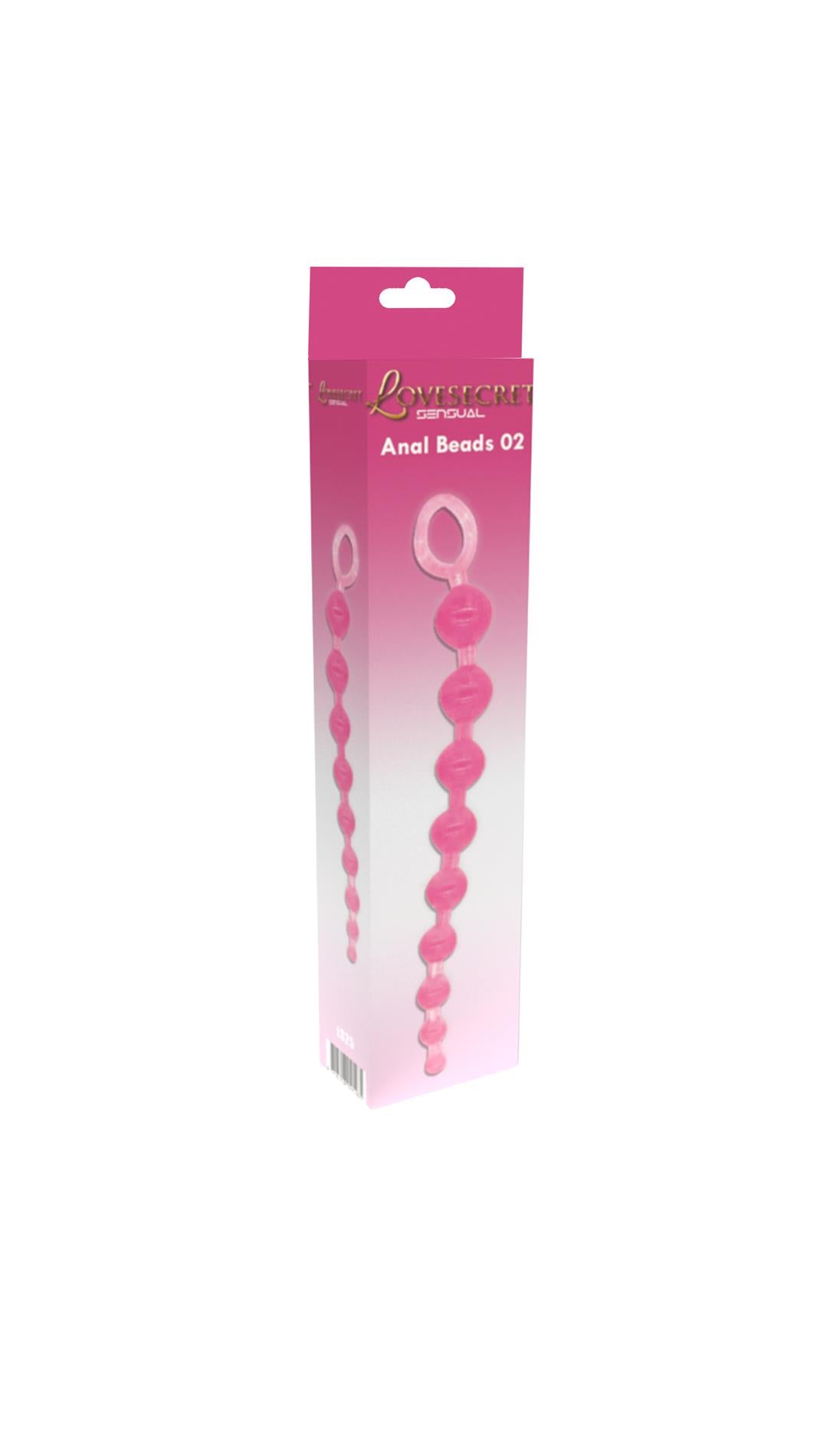 Perle anale Lovesecret din silicon roz 30 cm