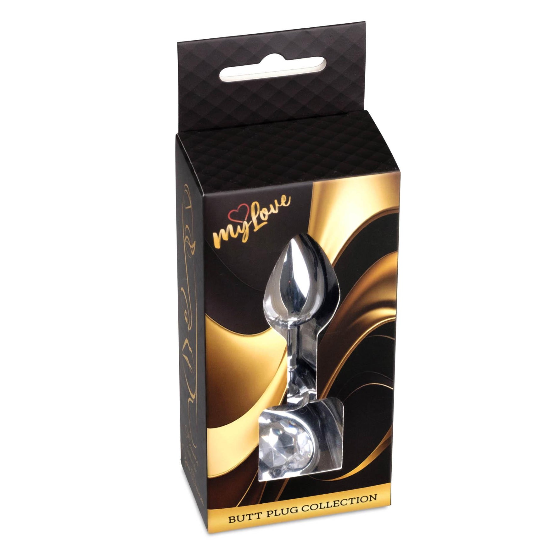 Plug anal argintiu cu inimă MyLove Toys 7 cm