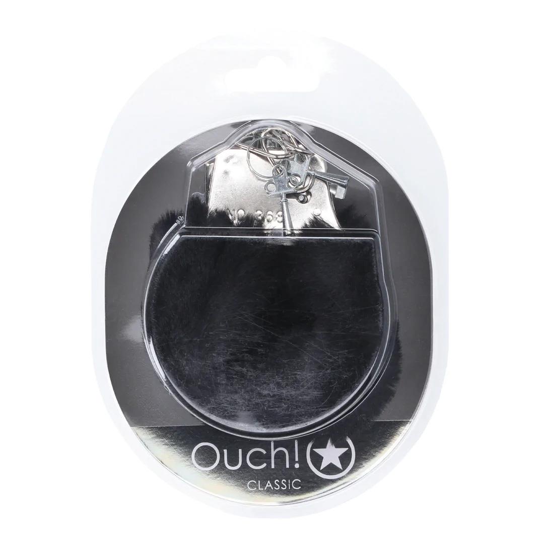 Au! Cătușe clasice pufoase negre