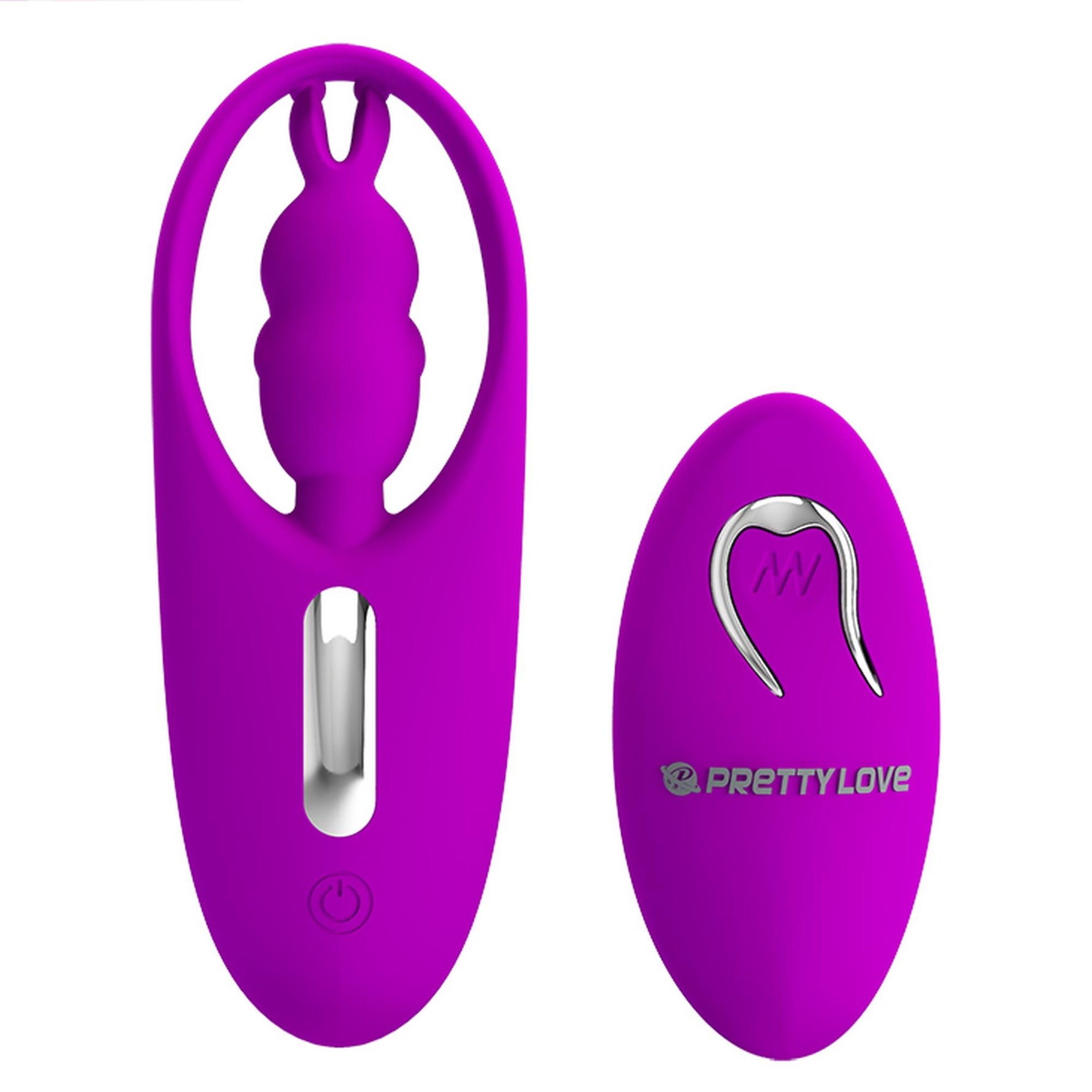 Vibrator Pretty Love din silicon cu model iepuraș, cu 12 funcții, telecomandă USB