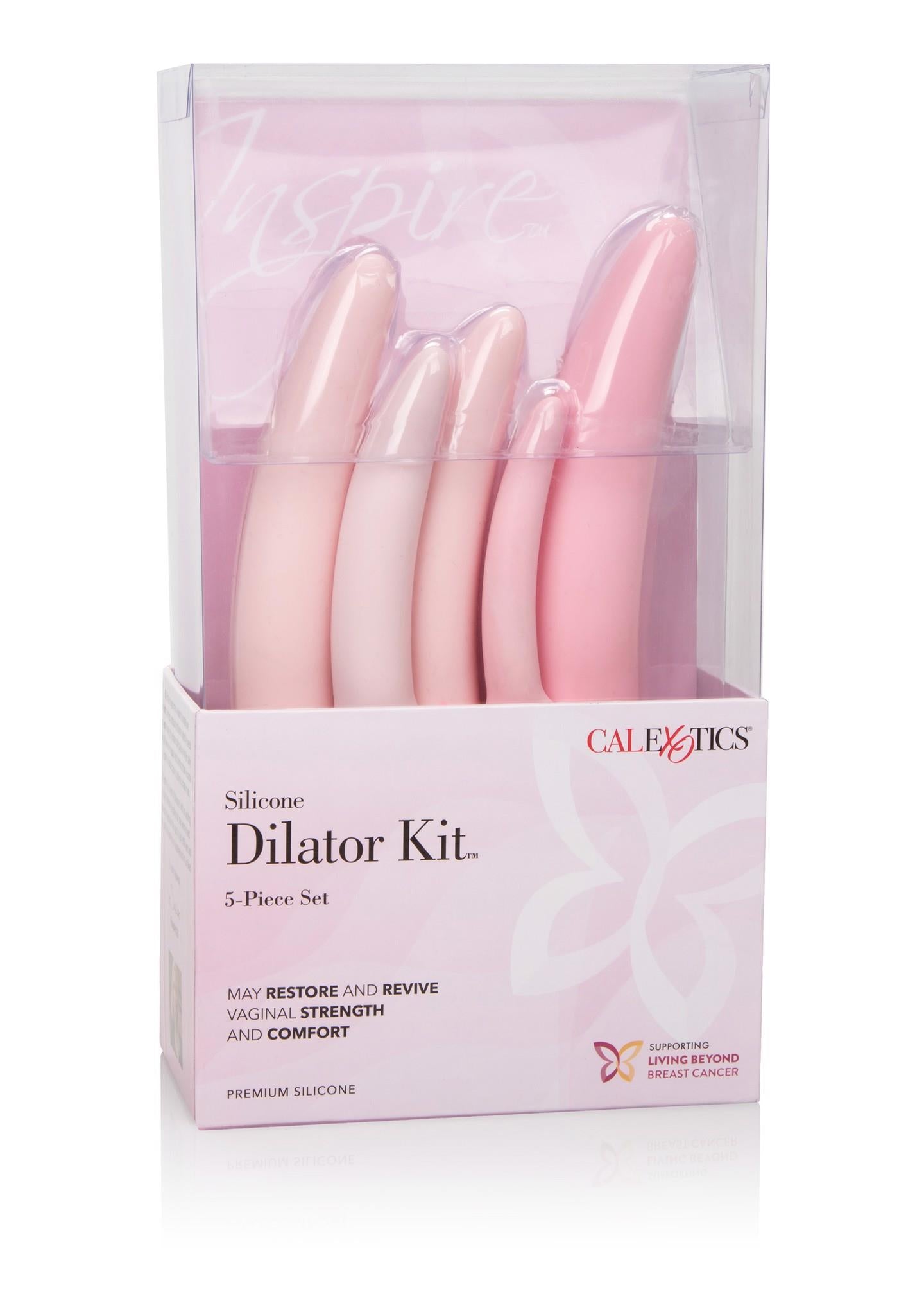 Set dilatatoare din silicon Calexotics Inspire, roz, 5 buc.