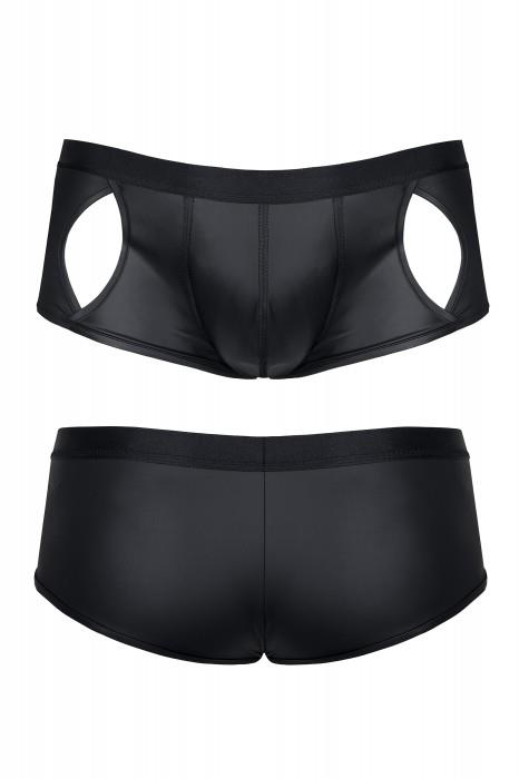 Pantaloni scurți bărbătești Regnes Fetish Planet cu aspect umed, negri, mărimea S
