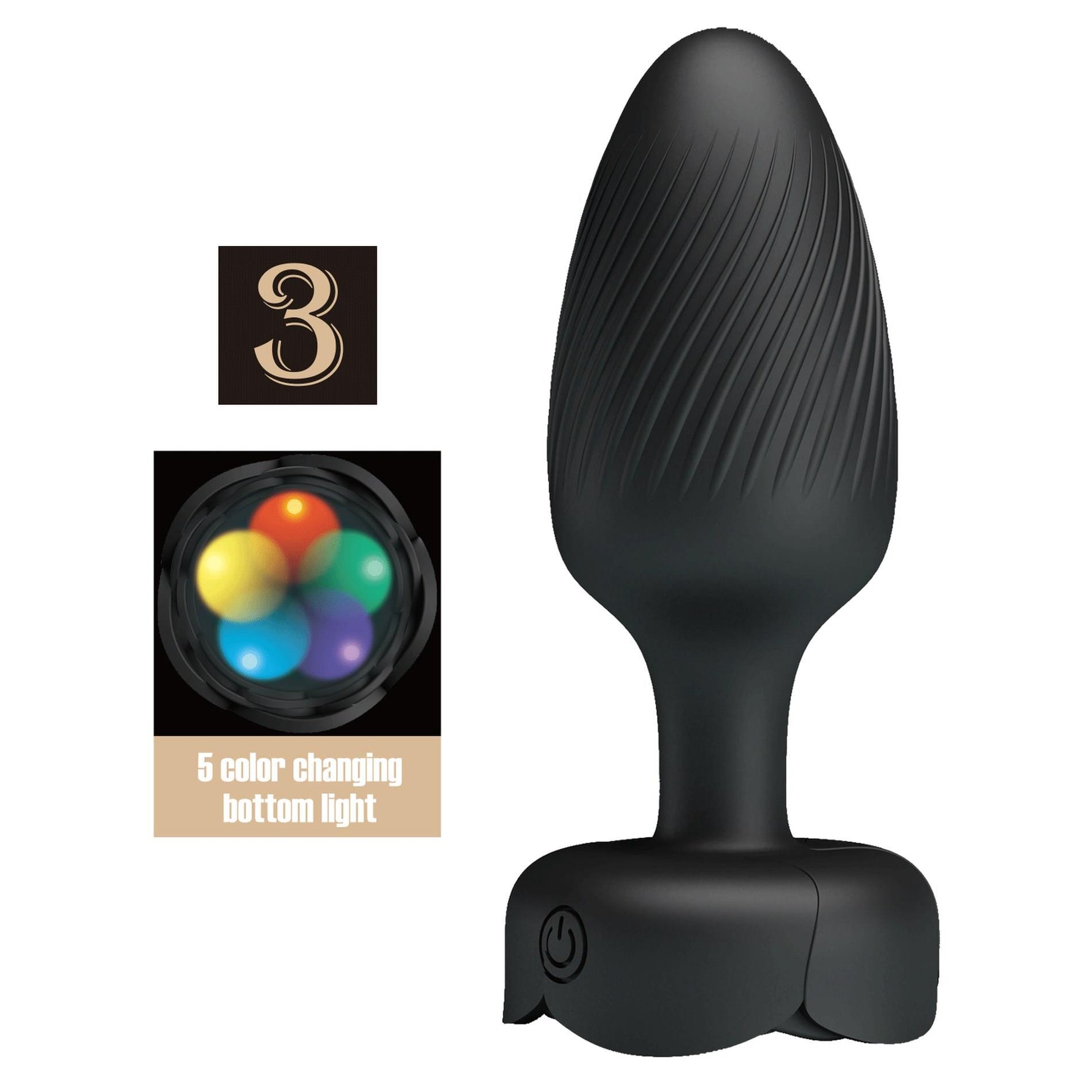 Plug anal vibrant cu LED din silicon Pretty Love Osborn