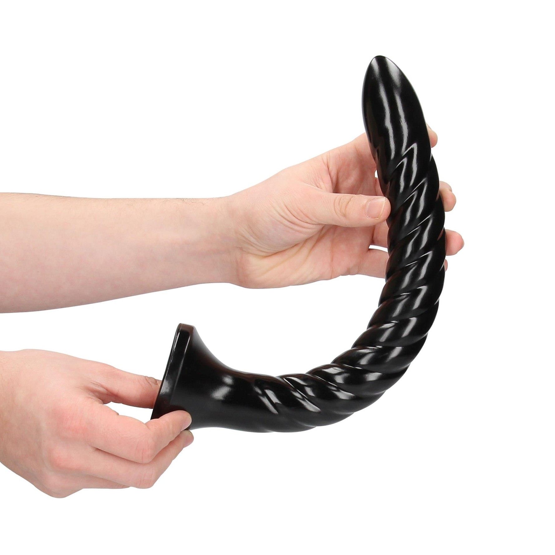 Au! Șarpe anal spiralat 30 cm Negru