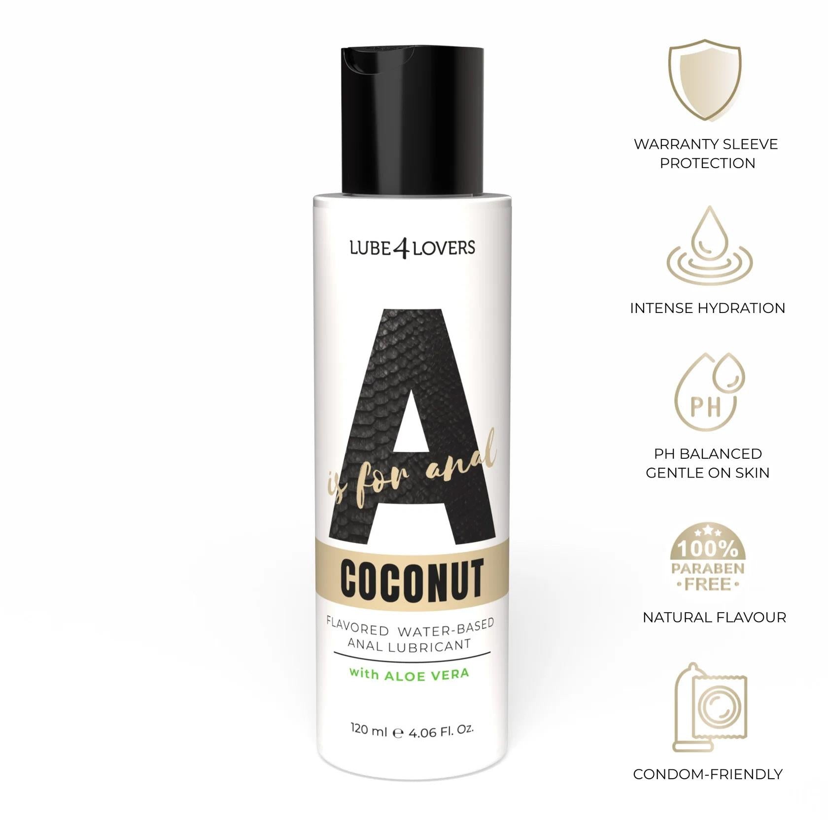 Lubrifiant anal cu apă și nucă de cocos Lube4lovers 120 ml