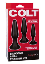 Set de dopuri anale Colt din silicon negru