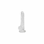 Dildo cu gel Alive Lusty transparent 18 cm