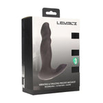 Levelz Aparat de masaj pentru prostată din silicon, vibrator pulsatoriu, negru, 14,7 cm