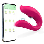 Vibrator portabil Lyla din silicon roz, controlat prin aplicație USB
