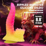 Dildo din silicon cu caneluri Power Monsters Flamebeast 22,5 cm