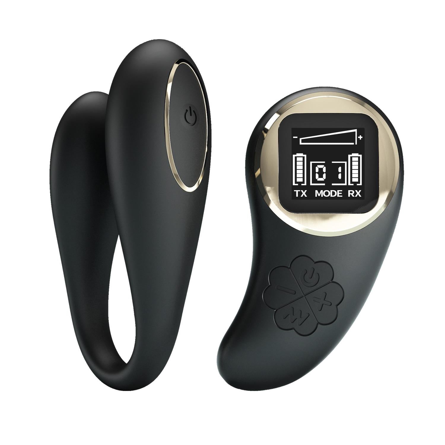 Vibrator dublu Pretty Love Nathan cu telecomandă, 10 moduri, silicon, USB