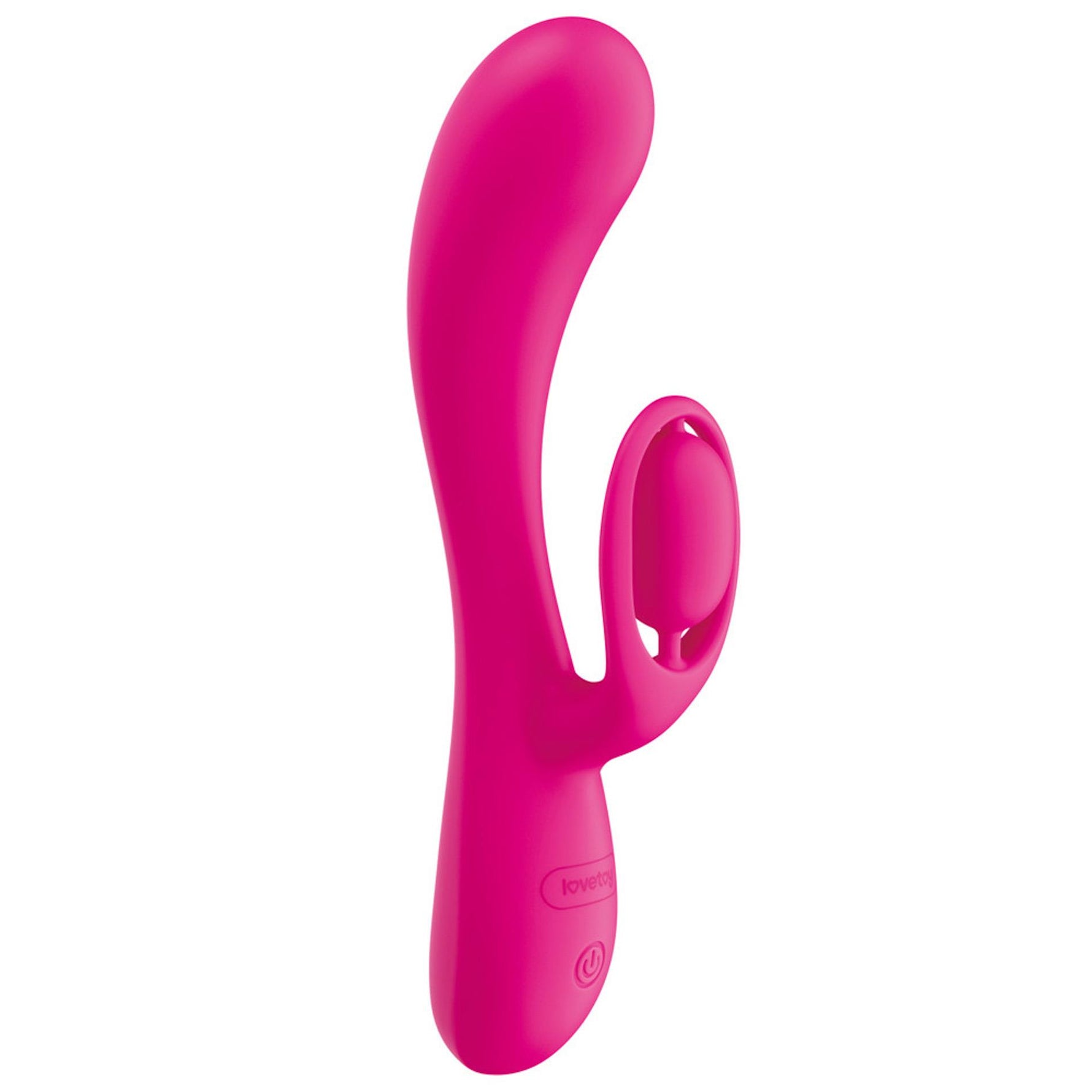Vibrator USB Lovetoy LAllure Swirl din silicon, în formă de iepuraș, 20 cm