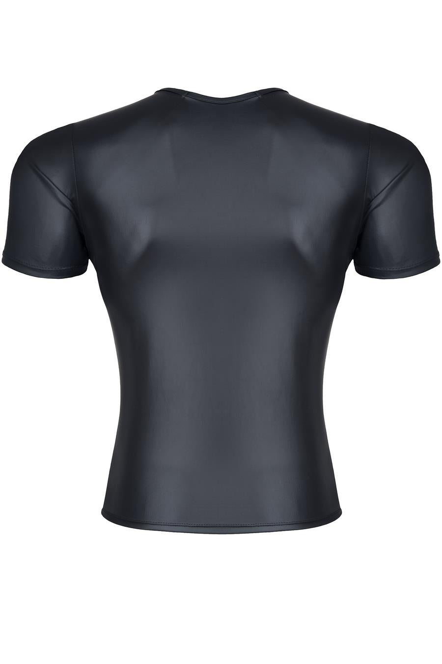 Tricou bărbătesc Regnes Fetish Planet cu aspect ud și guler în V, negru, mărimea L