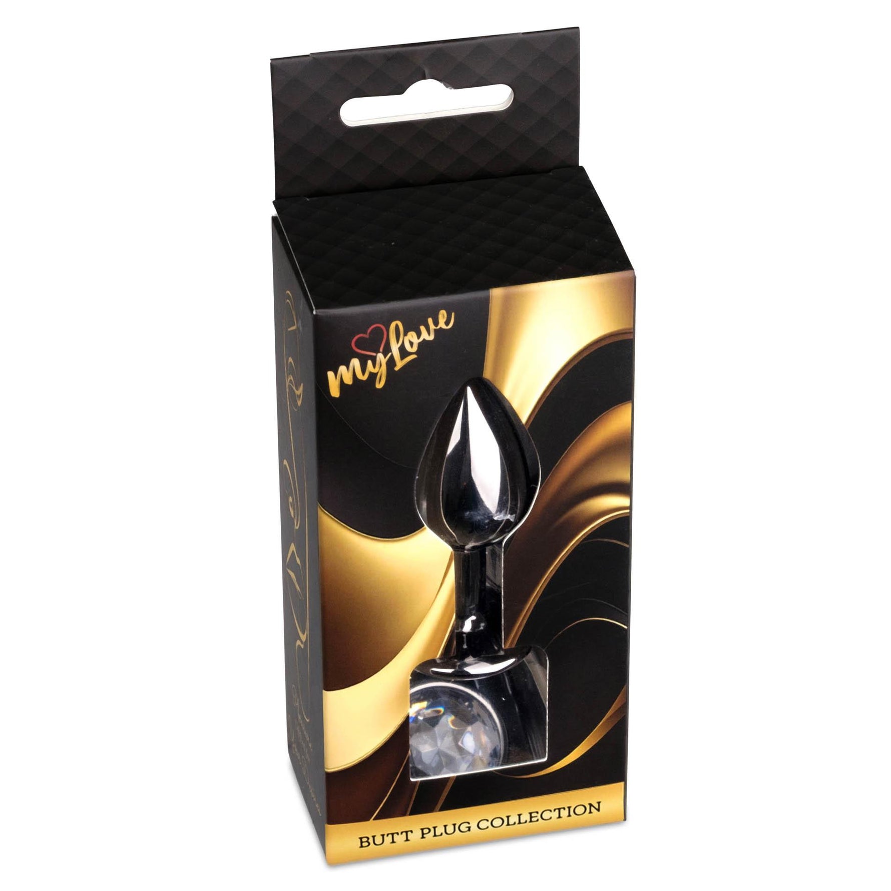 Bijuterie anală din argint cu diamant MyLove Toys 7 cm