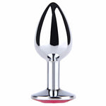 Plug anal mic din argint cu diamant violet Fantasy 7 cm