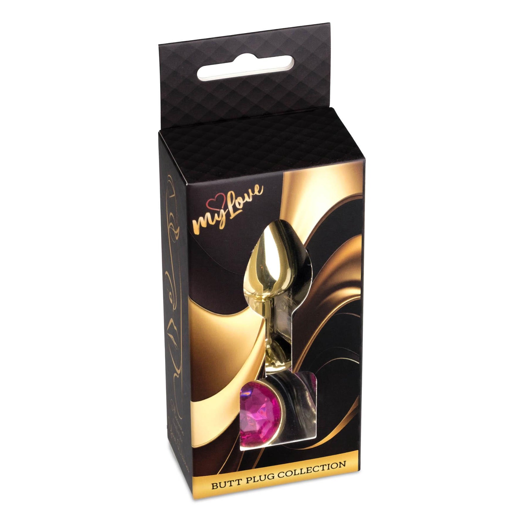 Dop anal din oțel cu diamant MyLove Toys, roz, 7 cm