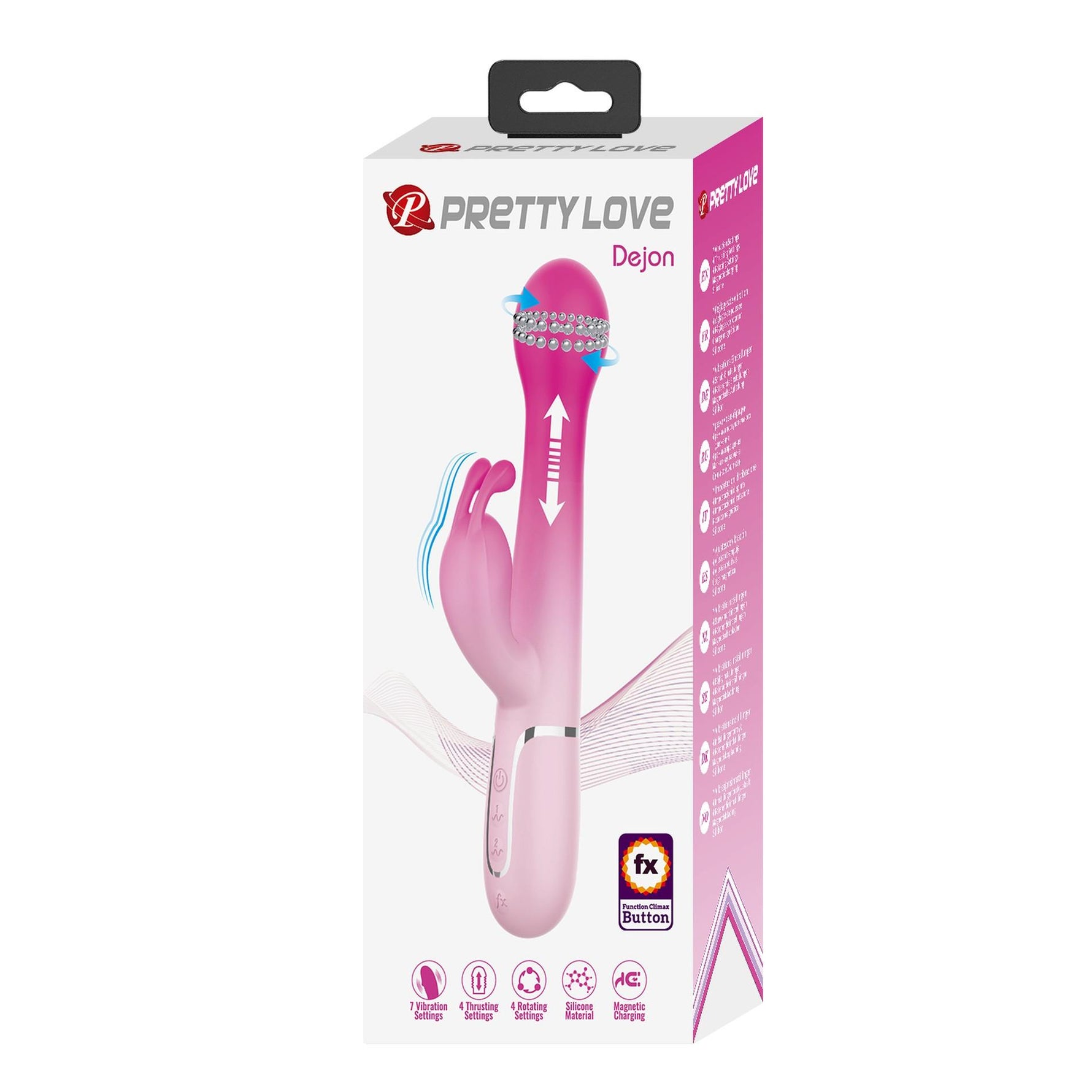 Vibrator Pretty Love Dejon din silicon pentru iepure, 7 vibrații