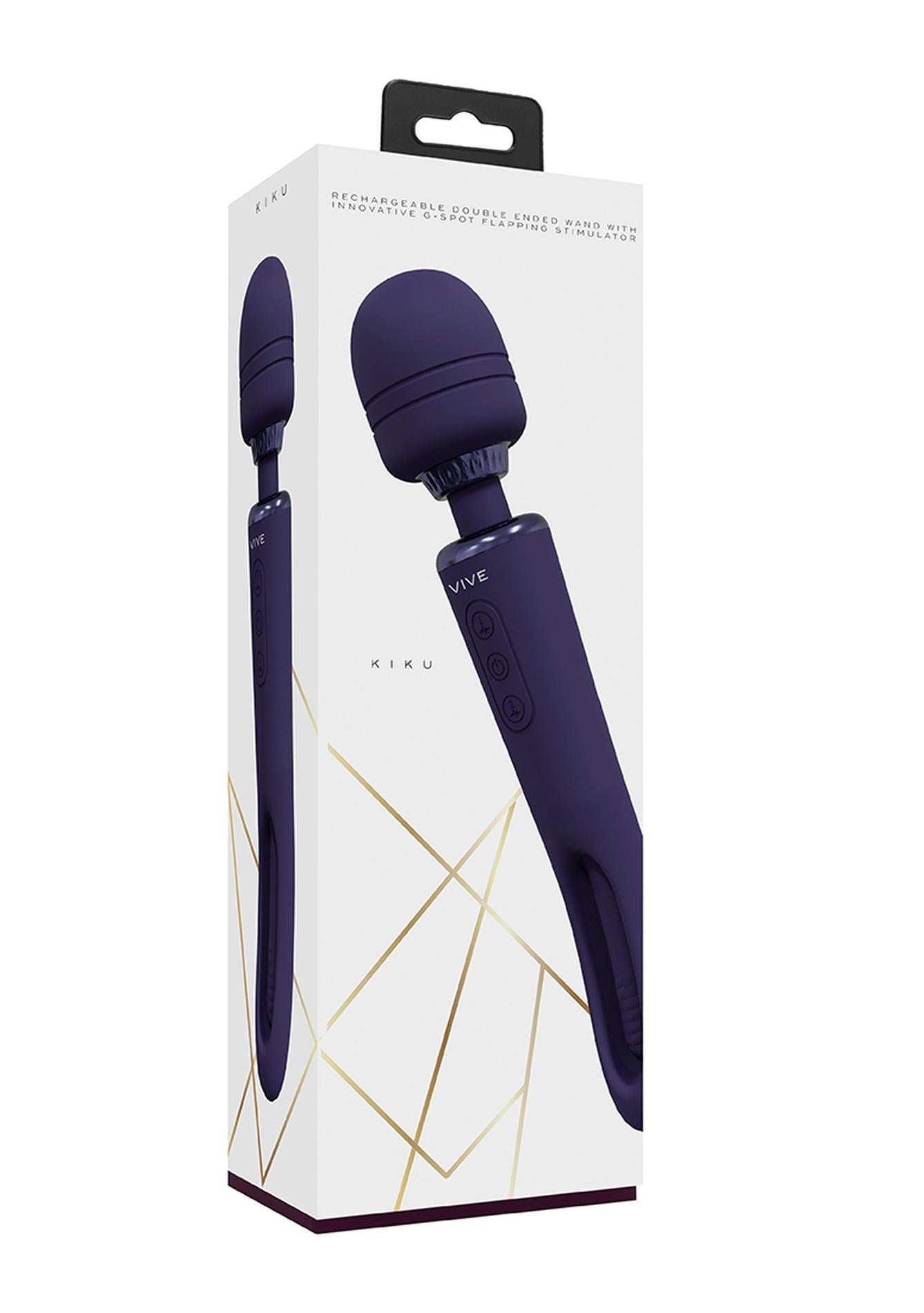 Vibrator USB cu două fețe Vive Kiku violet