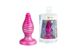 Plug anal spiralat Cherry Silexd roz perlat 9,2 cm