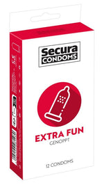Prezervative striate Secura Extra Fun 12 bucăți 18 cm