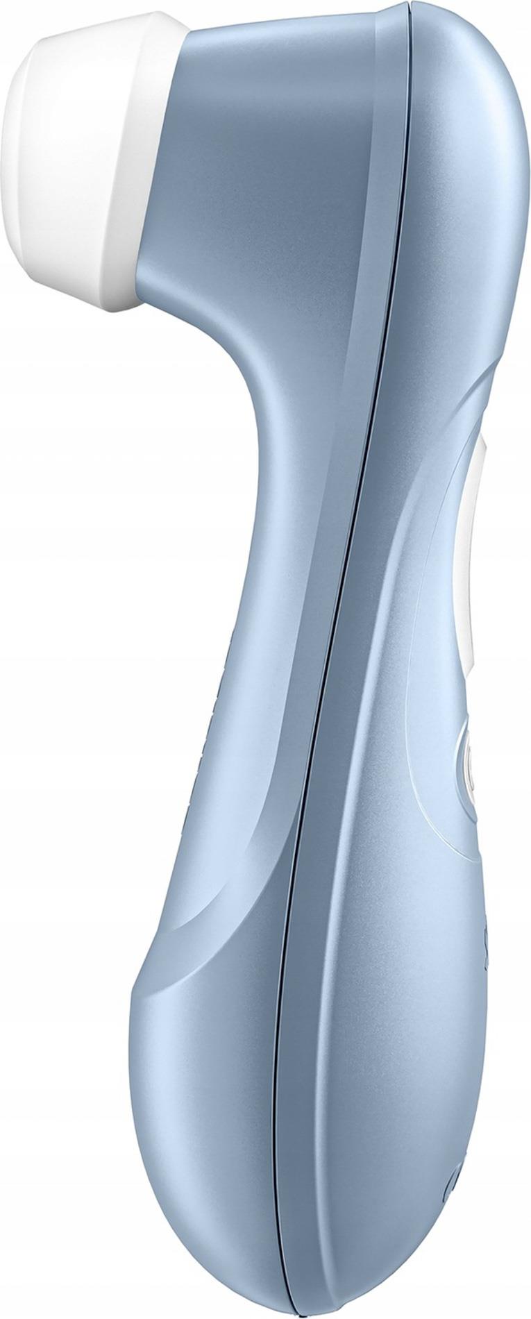 Stimulator clitoridian fără atingere Satisfyer Pro 2+, albastru, cu USB