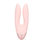 Vibrator dublu Amour Loveline din silicon roz 11 cm