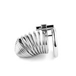 Cușcă pentru penis spiralată din oțel HeavyFun seria B 7,7 cm