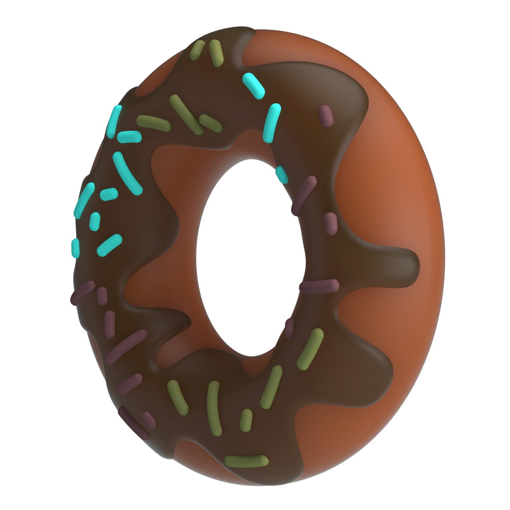 Inel pentru penis Pretty Love Choco Super Donut din silicon, super moale