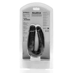 Dildo dublu în formă de U RealRock 12,7 cm negru