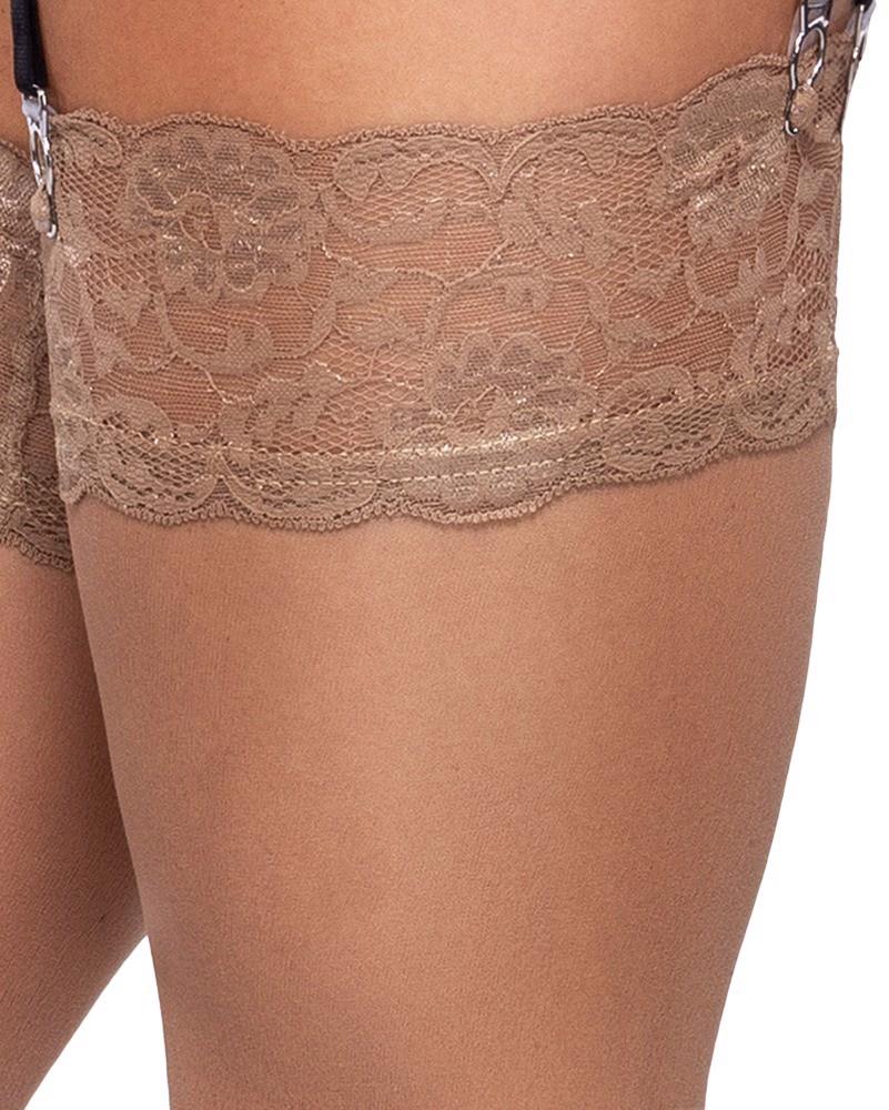 Ciorapi Cottelli LEGWEAR cu dantelă, nud L