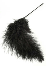 Jucărie Hidden Desire cu două pene, neagră, 68 cm
