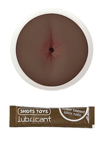 Masturbator anal Easy Rider Dark Skin cu piele naturală ShotsToys 15,7 cm
