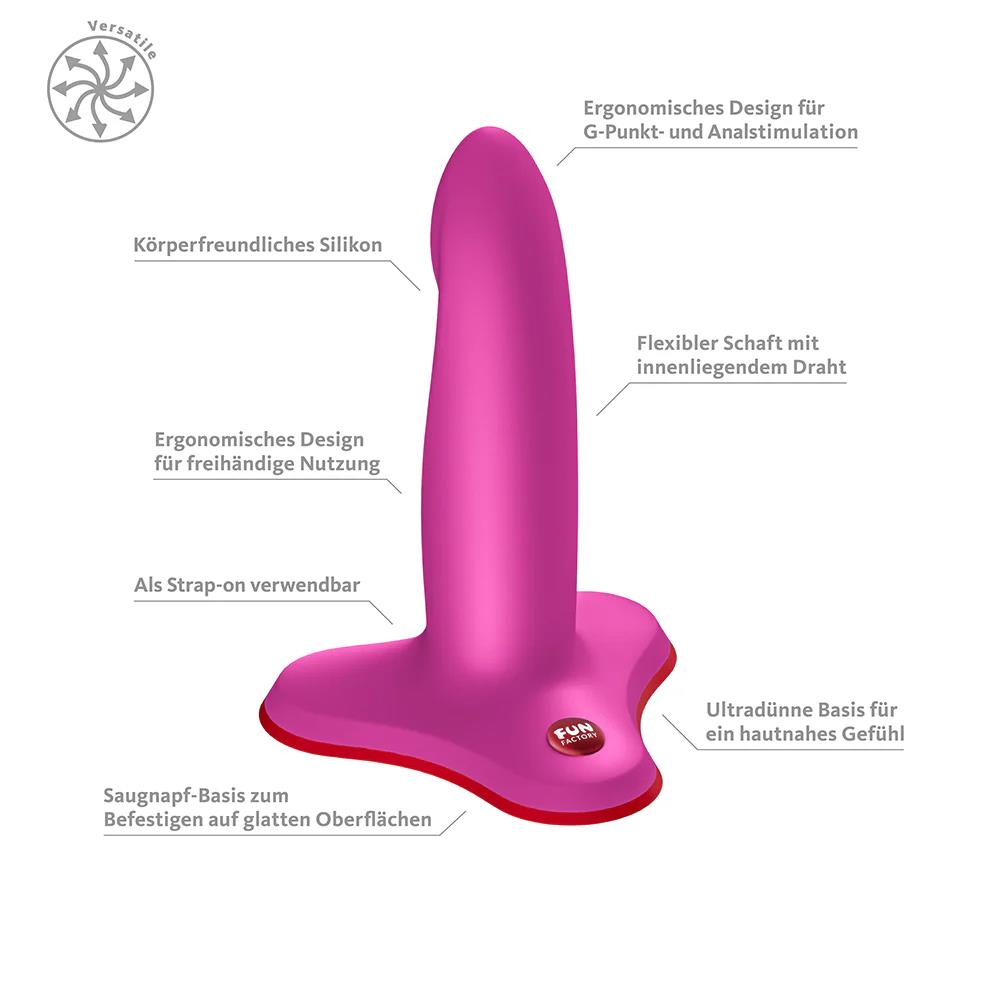 Dildo realist Fun Factory Limba Flex S roz 12 cm