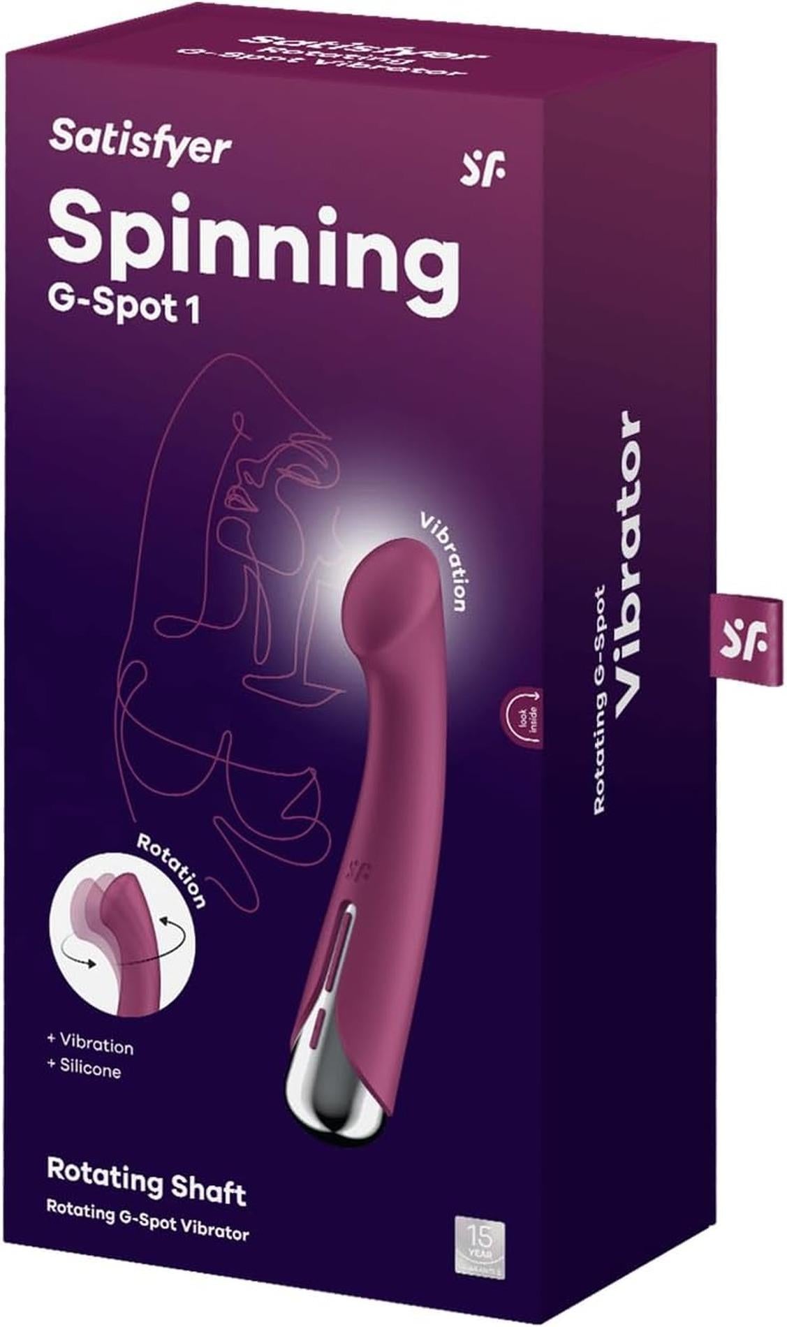 Vibrator rotativ pentru punctul G Satisfyer Spinning 1, roșu