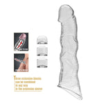 Prelungitor de penis Pretty Love cu module, transparent, 28 cm