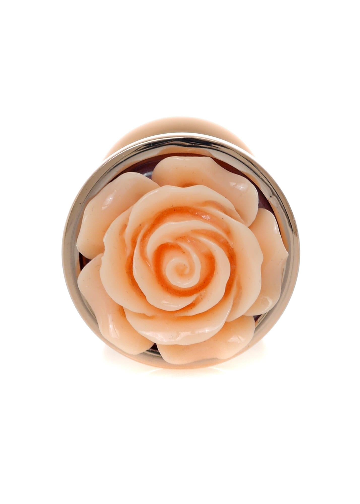 Bijuterii anale din oțel roz piersică MyLove Toys 7 cm