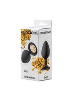 Plug-Anal Plug Emotions Cutie Mediu Negru cristal auriu