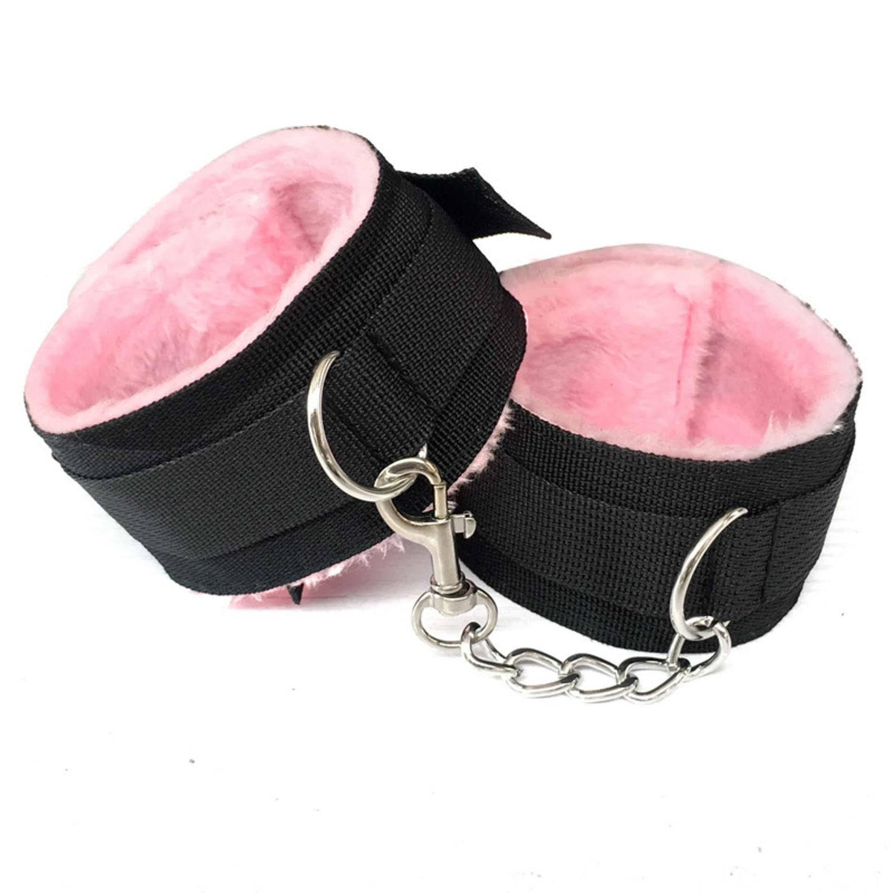 Set de cătușe BDSM Fetish seria B cu blană roz