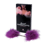 Cătușe Secret Play cu model Marabou violet