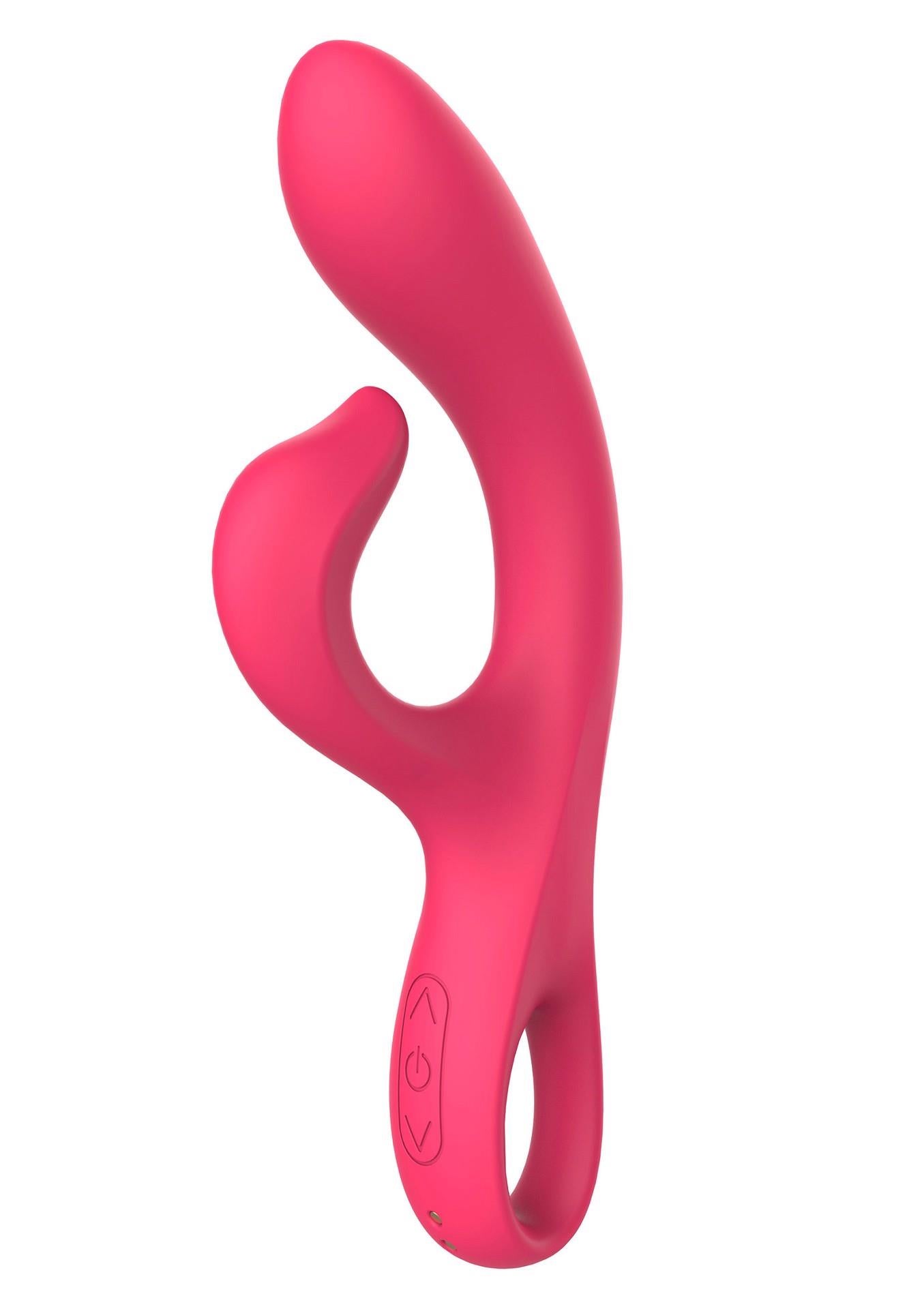 Vibrator XOCOON cu orgasm fără sfârșit, fuchsia, USB, 21 cm