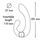 Vibrator Shunga Miyo Silicon Negru USB 18 cm