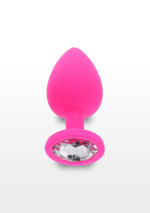 Plug anal Diamond Booty Jewel Crystal, roz, 9 cm