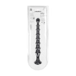 Sondă anală cu nervuri Levelz din silicon, neagră, 26,7 cm