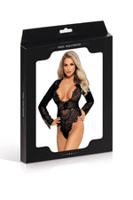 Body cu mânecă lungă Paris Hollywood R80400 negru