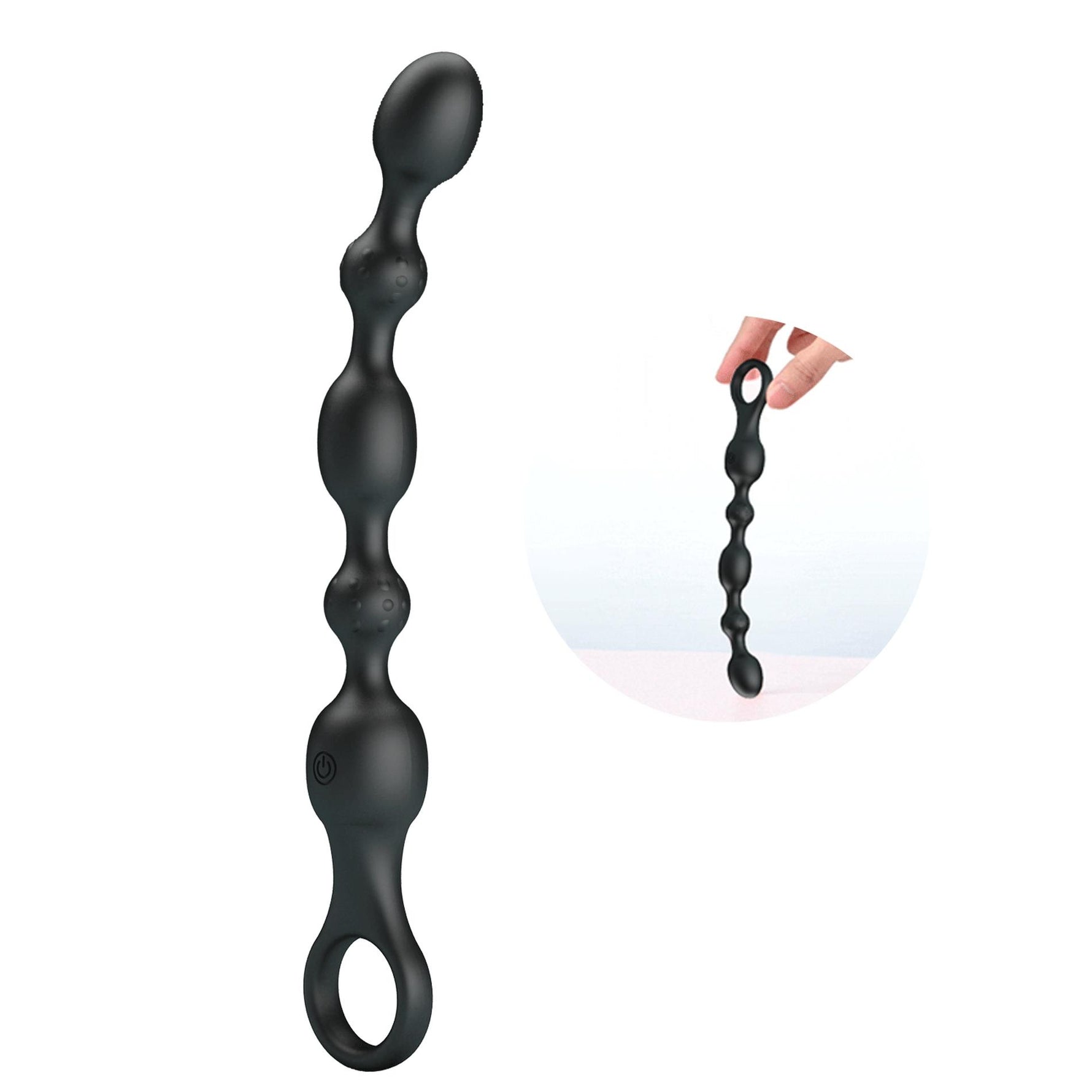 Vibrator anal cu perle din silicon Pretty Love Van, 10 moduri, USB
