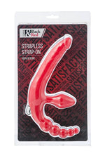 Strap-on vibrator Black&Red din silicon roșu 35 cm