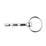 Dop uretral din oțel HeavyFun cu inel 10 cm