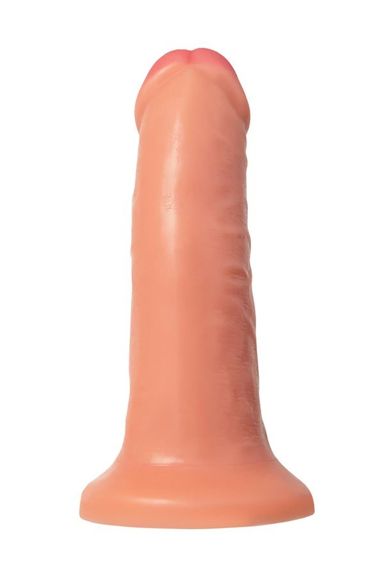 Dildo realist Caliber cu ventuză, culoarea pielii, 16 cm